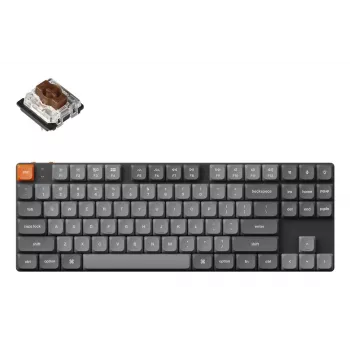 Klawiatura mechaniczna Keychron K1M-H3 — 80% 87-klawiszowa, USB + RF bezprzewodowa + Bluetooth, podświetlenie RGB, czarna