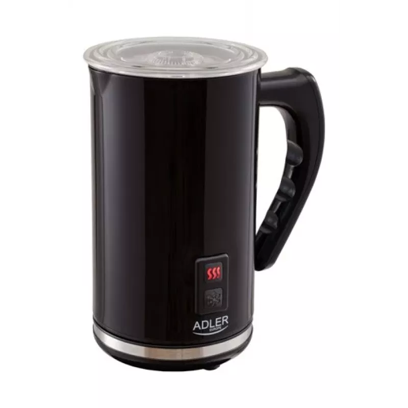 Automatyczny spieniacz/podgrzewacz mleka Adler AD 4478 — misa ze stali nierdzewnej, pojemność 240 ml, 500 W, gorące i zimne