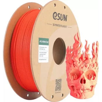 PLA MATTE DUAL 1,75mm Czerwony żółty 1kg ESUN 3D FILAMENT (PLA-MTD175B-RY1P1)
