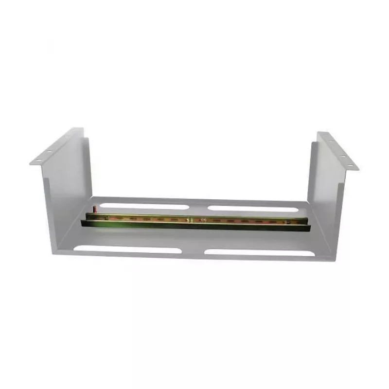 ALLNET Uchwyt na urządzenia szynę DIN / urządzenia szynowe DIN T150mm/5HE jasnoszary montaż przedni