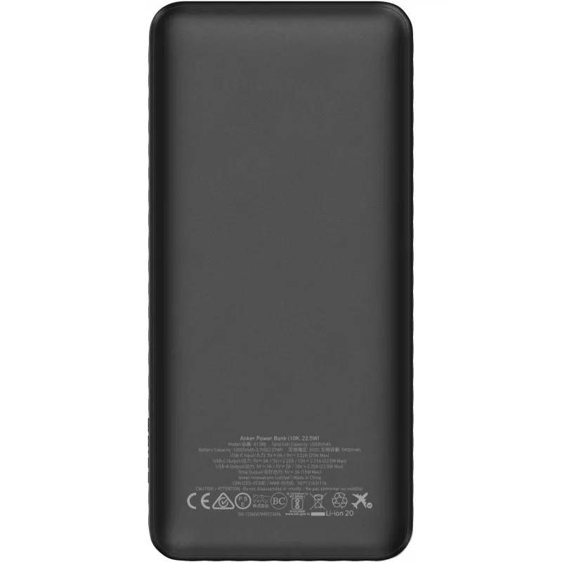 Anker Innovations Power Bank 10 000mAh 22.5W Czarny (A1388G11)