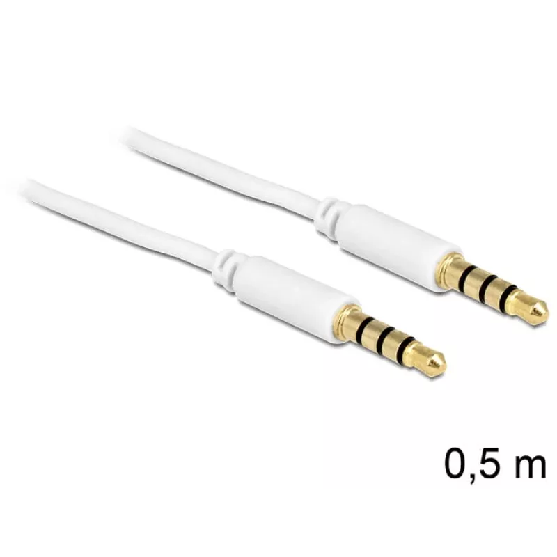 Kabel audio 3,5 mm DeLOCK 83439 0,5 m biały