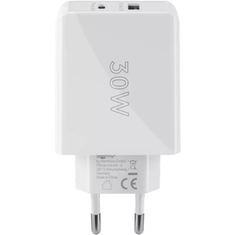 Goobay Dual USB-C™ PD (Power Delivery) Fast Charger (30 W) (61674)