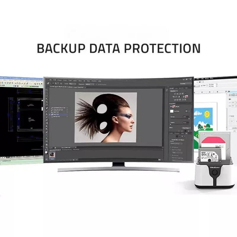 Qoltec 50309 stacja dokująca HDD SSD 2.5 3.5 | SATA III | USB 3.0 | Super speed 5Gb/s | z funkcją klonowania