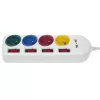 Listwa zasilająca MACLEAN MCE229W — 4 gniazda, 2× USB, kabel 1,5 m, typ F, 10 A, biała