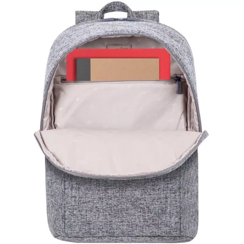 RIVACASE Anvik 15.6 plecak na laptopa, 15L, szary, wodoodporny materiał, kieszenie na tablet 10.5, smartfon, dokumenty, akcesoria, butelkę