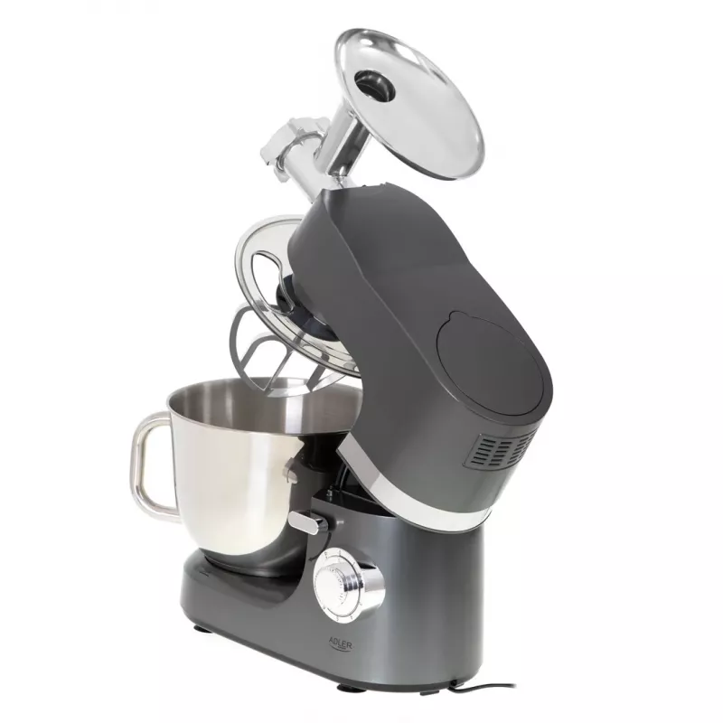Robot kuchenny Adler AD 4221 — misa ze stali nierdzewnej 7 L, 1200 W, 6 prędkości, obrót planetarny