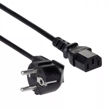 Akyga AK-PC-05C kabel zasilający, CEE 7/7 na IEC C13, miedziany 3 x 1 mm², 5 m, czarny