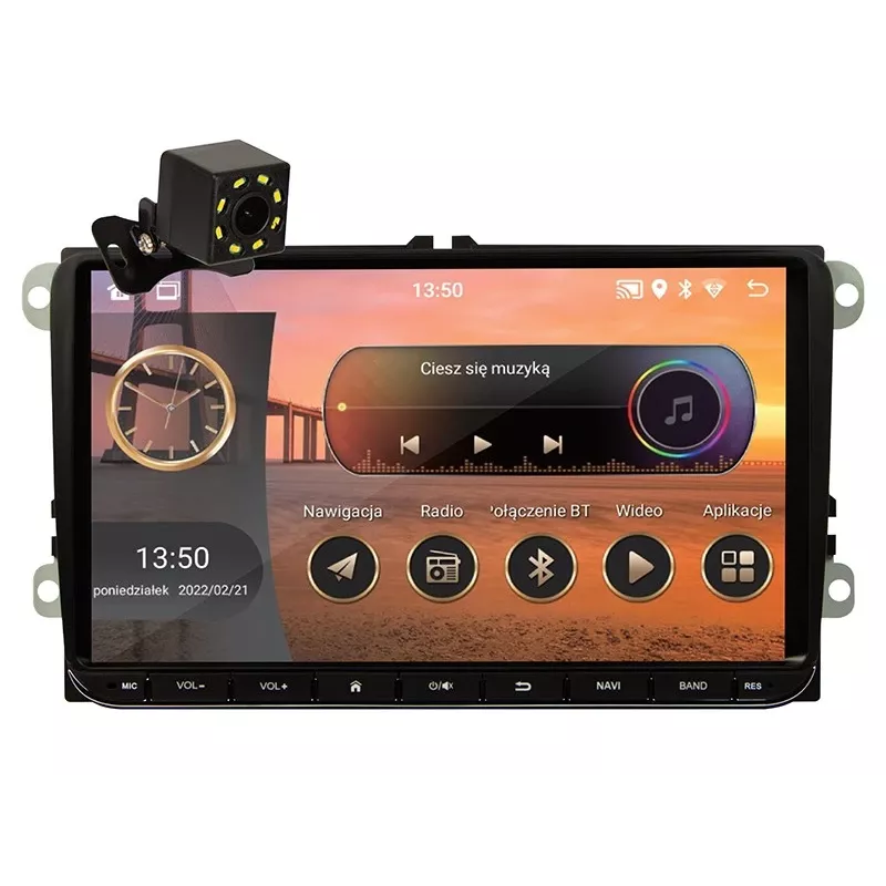 Radio samochodowe BLOW CP02 2DIN 9-calowy ekran dotykowy Android GPS, podwójny unit multimedialny DIN