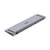 Przełącznik KVM Unitek D1106AGY01 USB-C stacja dokująca Triple 4K z KVM, 3x USB-A, 5x USB-C, HDMI×2, DP×1, RJ-45, czytnik SD, 3840×2160@60Hz, aluminium