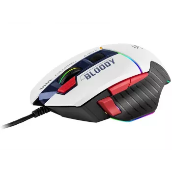 Mysz gamingowa A4Tech Bloody W95Max USB — praworęczna, biała, 12000 DPI, 1 ms, 250 ips, 125/2000 Hz
