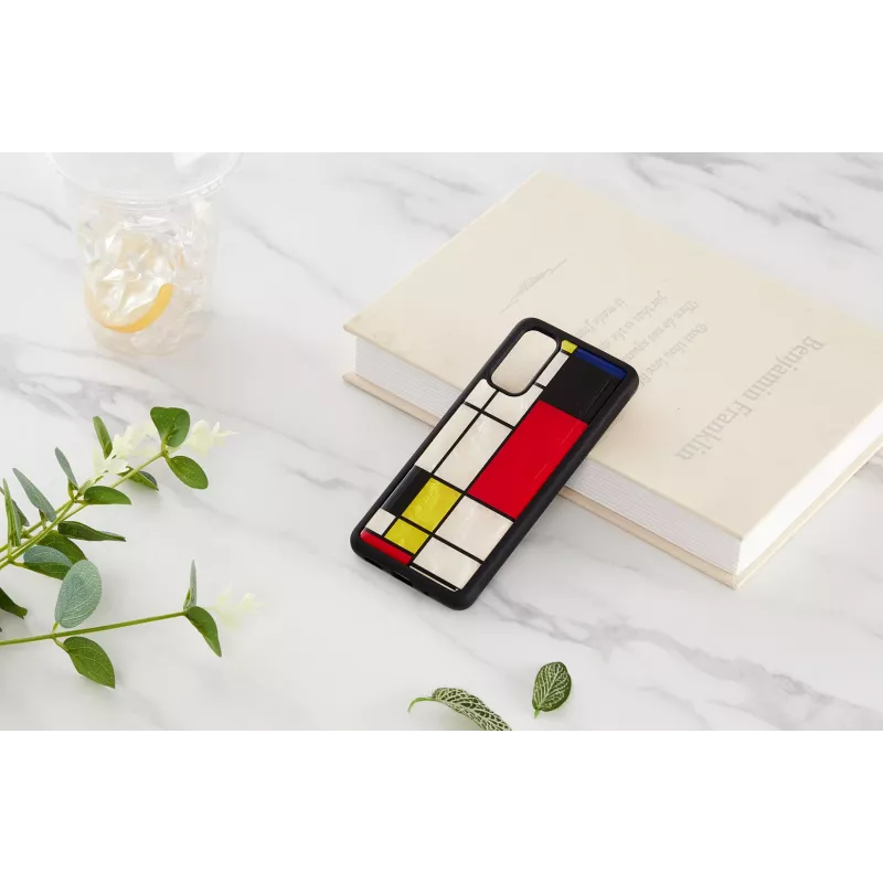 Etui ochronne iKins do Samsunga Galaxy S20, czarny wzór Mondrian
