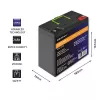 Qoltec 53702 Akumulator litowo-żelazowo-fosforanowy LiFePO4 | 12,8V | 24Ah | 307,2Wh | BMS
