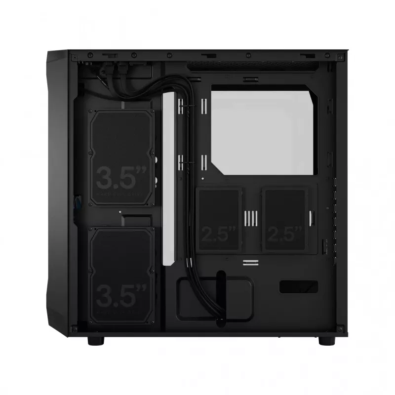 Fractal Design Focus 2 RGB Tempered Glass Mid Tower ATX PC Case - Czarny
