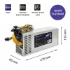 Zasilacz Qoltec 50350 1850W PCI-E | 80 Plus Platinum | Gaming Miner