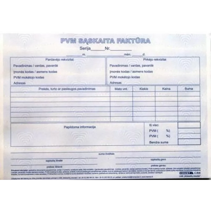 Faktura VAT 1+1 SK, A5, 2 × 50 ark.