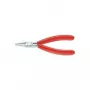 Knipex szczypce elektroniczne, długość całkowita 115 mm, płaskie, szerokie szczęki, kształt 1 osłona końcówki kulkowej