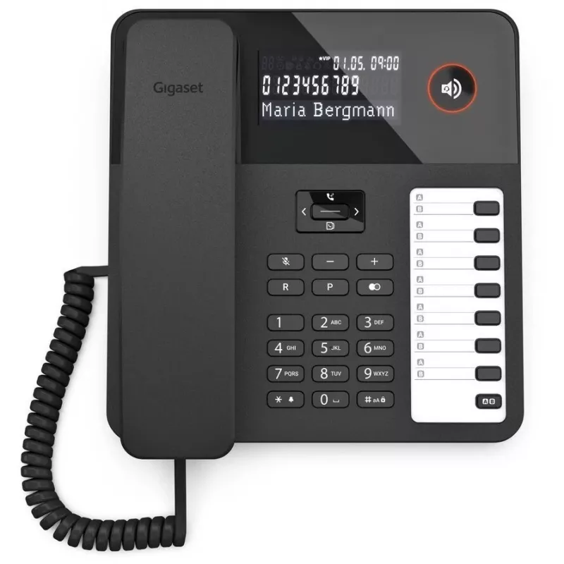 Gigaset DESK 600 Telefon analogowy z identyfikacją rozmówcy Czarny