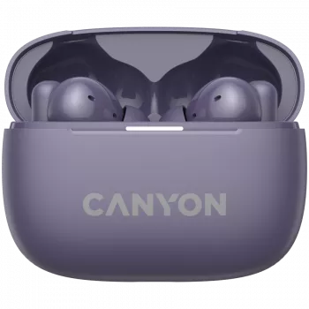 Słuchawki Canyon CNS-TWS10PL True Wireless Stereo (TWS) douszne do rozmów/muzyki/sportu/codziennego użytku USB Type-C Bluetooth Fioletowe (CNS-TWS10PL)