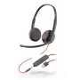 HP Poly Poly Czarnywire C3225 USB - 3200 Series - Zestaw słuchawkowy - nauszny - przewodowy - USB, wtyk 3,5 mm - izolacja hałasu (209747-101)