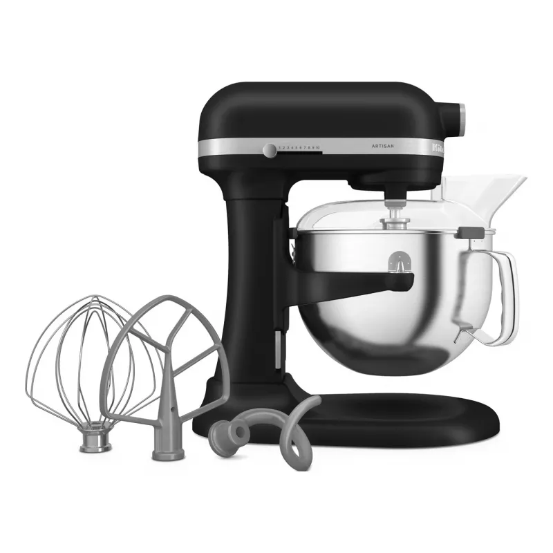 KitchenAid 5KSM60SPXEBM Mikser stojący 375 W Czarny, Szary, Stal nierdzewna