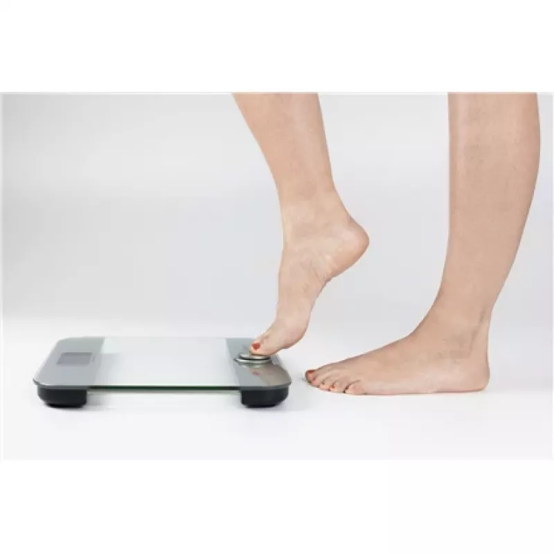 Elektroniczna waga osobista Caso Body Energy Ecostyle 03416 — maks. 180 kg, dokładność 100 g, biało-szara