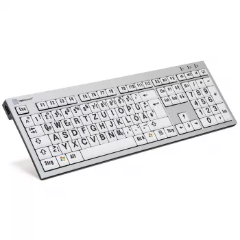 Klawiatura Logickeyboard LKB-LPRNTBW-AJPU-DE Office USB QWERTZ Niemiecki Wielokolorowa