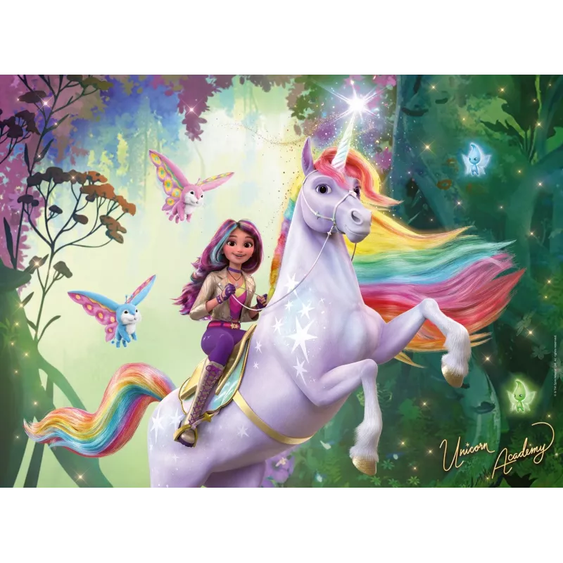 Puzzle Ravensburger XXL 100 elementów – Unicorn Academy – duża układanka dla dzieci