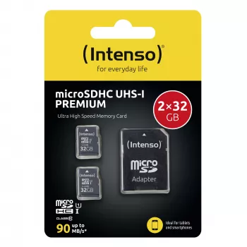Pamięć Flash Intenso 32GB UHS-I microSDHC Doppelpack