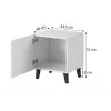 Szafka nocna cama meble PAFOS 2 szt., 45x40x51 cm, biały mat, płyta MDF/wiórowa, rama 16 mm