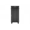 Szafa rackowa stojąca LANBERG 19 cali 24U 600x800 mm czarna z drzwiami szklanymi i wycięciem na LCD (płaski Pack) v2