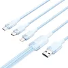 Kabel USB 2.0 A na 3-w-1 3A Vention CTPLG 1,5 m niebieski – dane i ładowanie