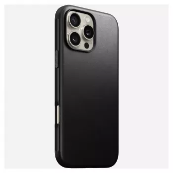 Pokrowiec na telefon Nomad NM01693185 do Apple iPhone 16 Pro Max, skóra/TPU/PC, czarny, pasuje do ekranu 17,5 cm (6,9 cala)