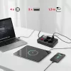 Listwa zasilająca MACLEAN MCE392 B — 4 gniazda, 3×USB, 110–240V, 2,1A, 2500W, kabel 1,5 m, czarna