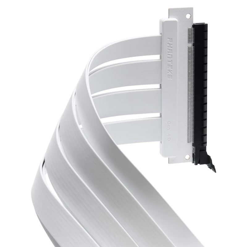 PHANTEKS PCI-E 4.0 x16 kabel taśmowy riser, 180 stopni, 30 cm - biały
