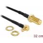 Kabel koncentryczny DeLOCK 88472 0,32 m MMCX RP-SMA złoty czarny
