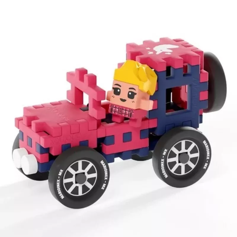 Zestaw konstrukcyjny Marioinex Mini Waffle 112 elementów – Farmer Urocze Ranczo, wielokolorowy, wiek 6+