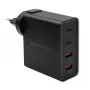 Ładowarka Qoltec GaN POWER PRO | 2xUSB-C | 2xUSB | 130W | 5-20V | 1.5-5A | XP | Czarny