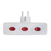 Rozdzielacz zasilania ESPERANZA ELK307W — 3-gniazdowy przełączany adapter wewnętrzny, wtyczka typu E, 220–240 V, 16 A, 3680 W, biały