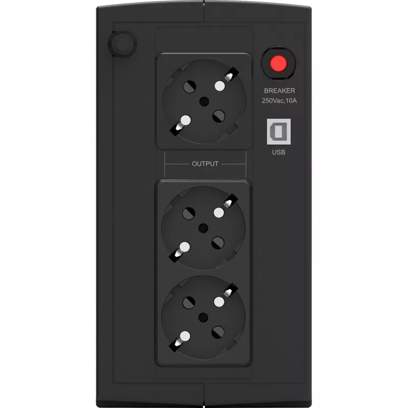 PowerWalker Basic VI 1000 SB Line-Interactive 1000VA 3AC-Outputs Tower Czarny Zasilacz awaryjny (UPS) (10121068)