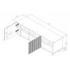 Cama szafka RTV PAFOS 150x42x52 czarny matowy