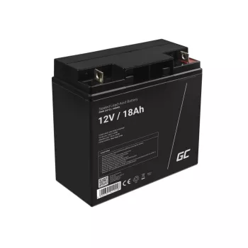 Akumulator kwasowo-ołowiowy szczelny zielony Cell AGM09 12 V 18000 mAh, czarny, 167×77×181 mm, 4,8 kg