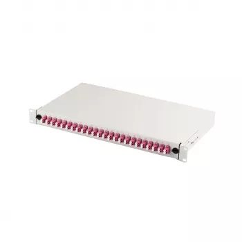 Patch panel DIGITUS DN-96432-4 19 cali 1U 24× LC duplex OM4 szary