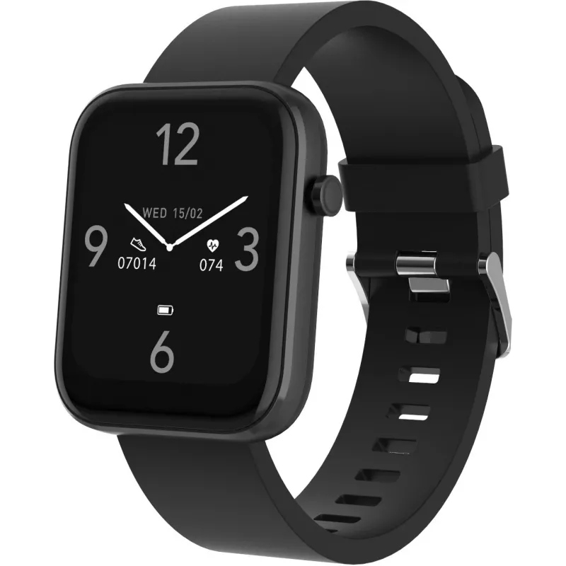 DENVER SW-182 - Smartwatch z opaską - Wyświetlacz 4,3 cm (1,7 cala) - Bluetooth - Czarny (116111000580)