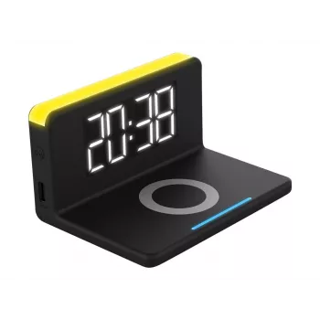 Alarm Clock Terratec ChargeAir Digital Czarny żółty 286141