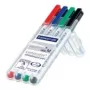Marker Staedtler Lumocolor 301-WP4 4 szt. Czarny Niebieski Zielony Czerwony