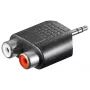 Goobay | Adapter RCA. Wtyk AUX 3,5 mm męski na 2 żeńskie stereo | 11604