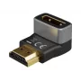 Goobay 72011 HDMI™ Adapter kątowy 270° pionowy, 8K przy 60 Hz, pozłacany, czarny, srebrny | Goobay