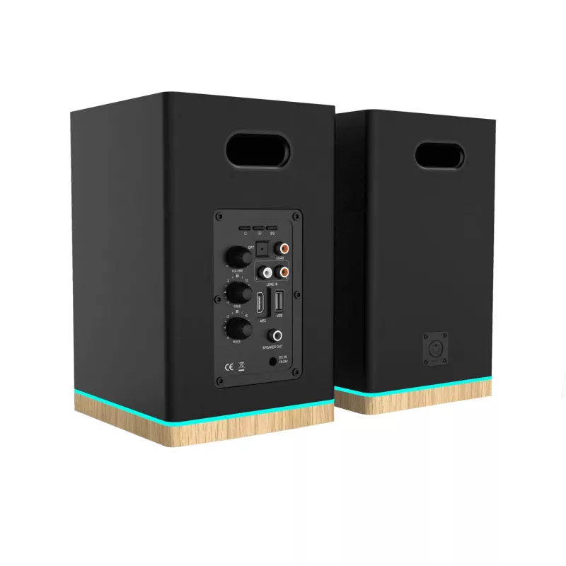 Głośniki półkowe Teac BS-60BK LED czarny — Bluetooth, 2×90 W, RCA, USB, optyczne, bass-reflex, pilot