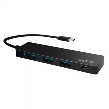 LogiLink UA0311 USB-C 3.2 Gen 2 Wieloportowy hub 4 porty Czarny